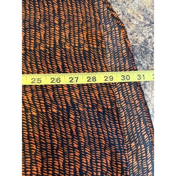 David Lerner x Evereve NEW Bombay Stripe Tunic Brown Orange Pattern V Neck Large - Picture 10 of 10